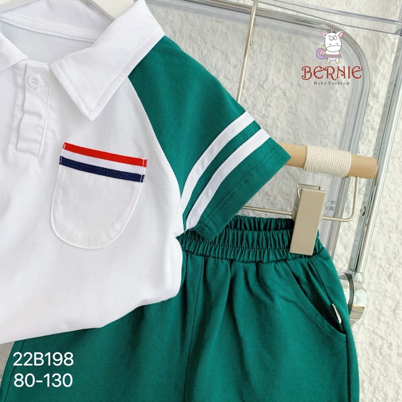 Bộ short Polo cổ lật bé trai-MS76