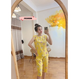 Bộ lanh lụa trẻ quần lửng