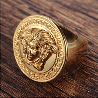 Nhẫn Versace Titan Mạ Vàng 18K