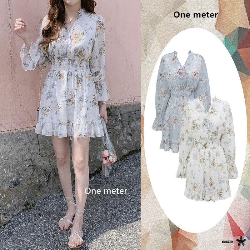 Váy Hoa Nhí Đầm Voan Dáng Dài đẹp dễ thương dáng xòe có lớp lót Quảng Châu kozoda d14 | BigBuy360 - bigbuy360.vn