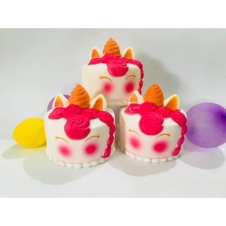 Squishy Bánh Gato Kem Mọc Sừng Xinh Hết Sức