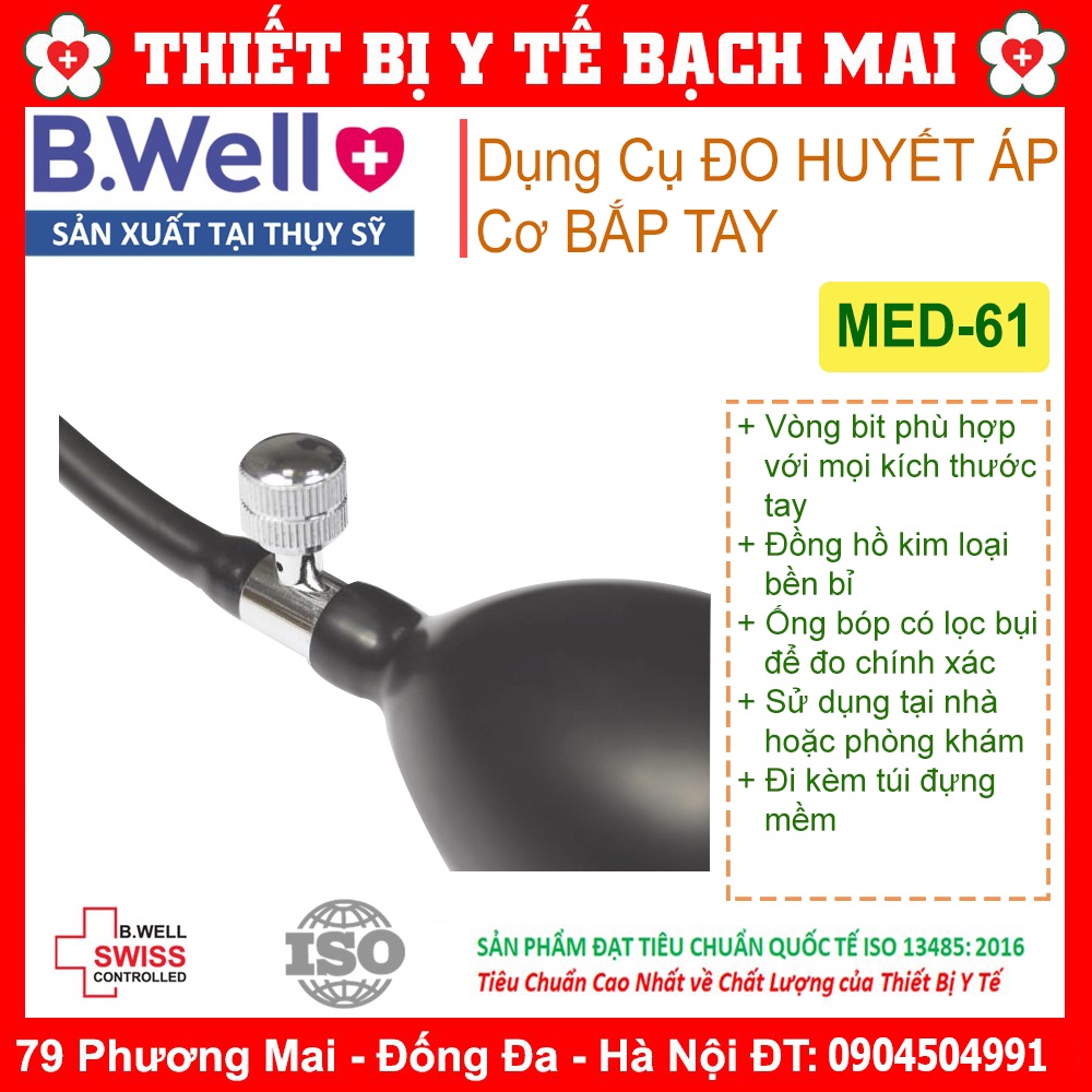 Dụng Cụ Đo Huyết Áp Cơ Bắp Tay BWell MED-61 Hàng Chính Hãng SX Tại Thuỵ Sĩ