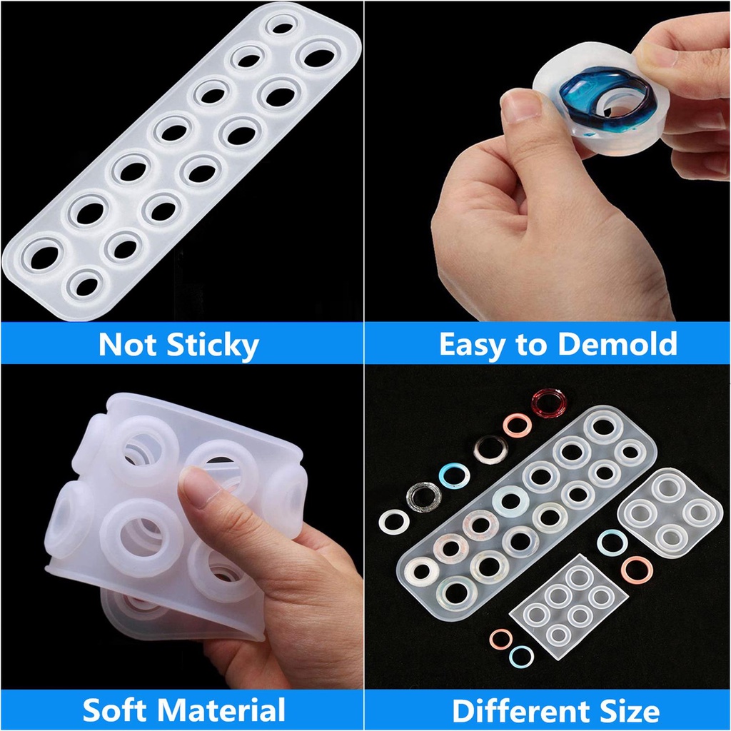 BSUNS Khuôn Làm Trang Sức Nhẫn / Bông Tai Bằng Resin Epoxy Độc Đáo