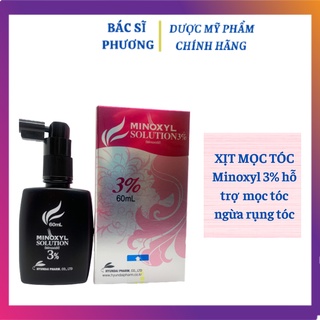 Xịt mọc tóc Minoxyl Solution 3%, hỗ trợ giảm rụng tóc,hói tóc