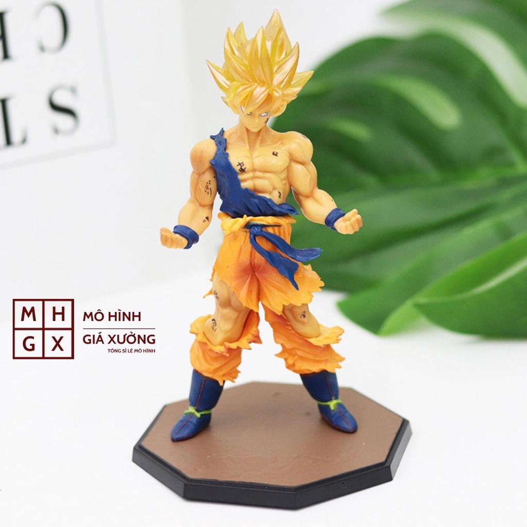 Mô hình Dragon Ball SonGoku super saiyan siêu đẹp kèm hiệu ứng effect cao 17cm - figure mô hình 7 viên ngọc rông