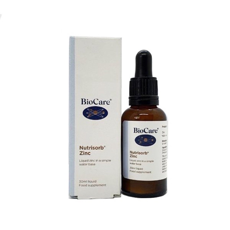Kẽm nước BioCare Nutrisorb ZinC, Anh  tăng cường đề kháng cho trẻ sơ sinh từ 1 tháng tuổi