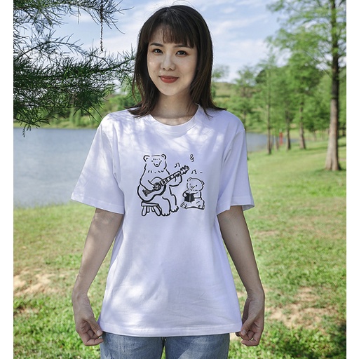 Áo gia đình Familylove - Mẫu Đồng phục gia đình Gấu đi dã ngoạidễ thương chất liệu cotton 100% cao cấp