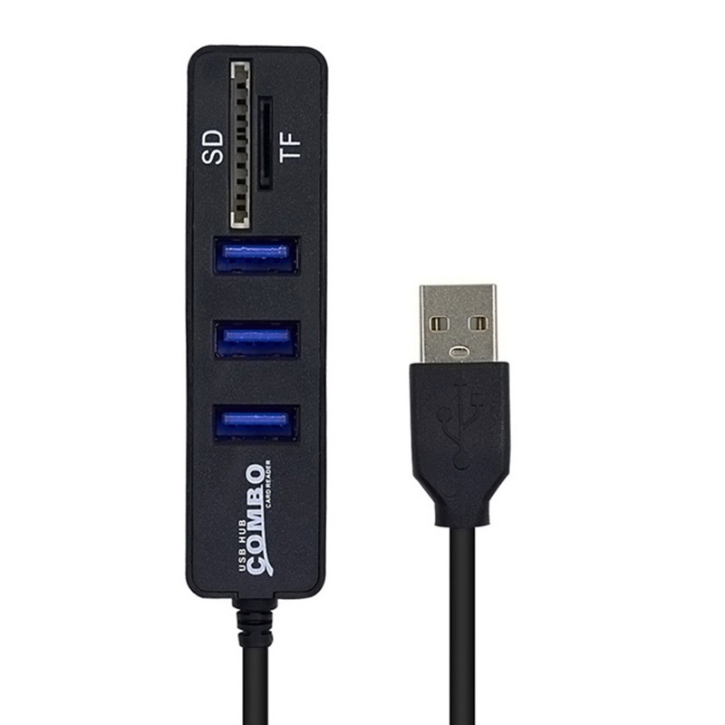 Hub USB 2.0 3 port (Đọc thẻ SD, MicroSD) Hub USB 3 Cổng Kèm 2 Khe Đọc Thẻ Nhớ Micro SD và SD