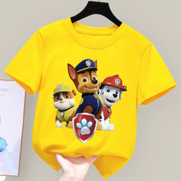 Áo thun cho bé hình chó 3 màu nón .áo cho bé từ 6kg-30kg.AL40.