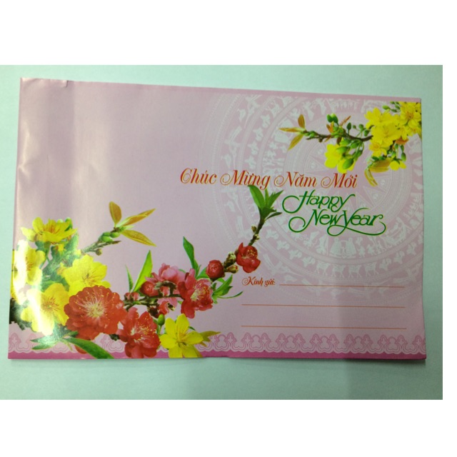 Phong bì chúc mừng năm mới KT: 21x14cm (Tập 20 chiếc)