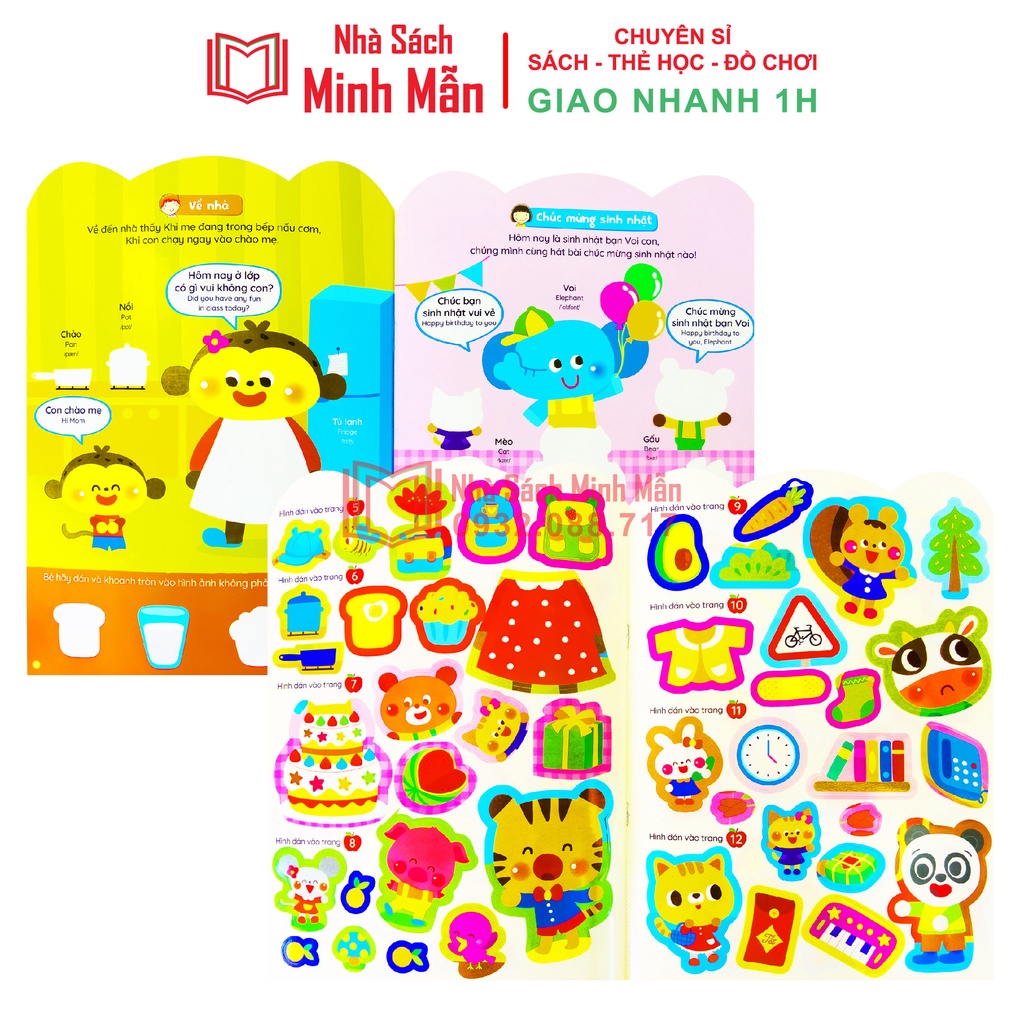 Sách - Combo Bóc Dán Thông Minh 365  - Giúp Bé Phát Triển IQ, EQ, CQ