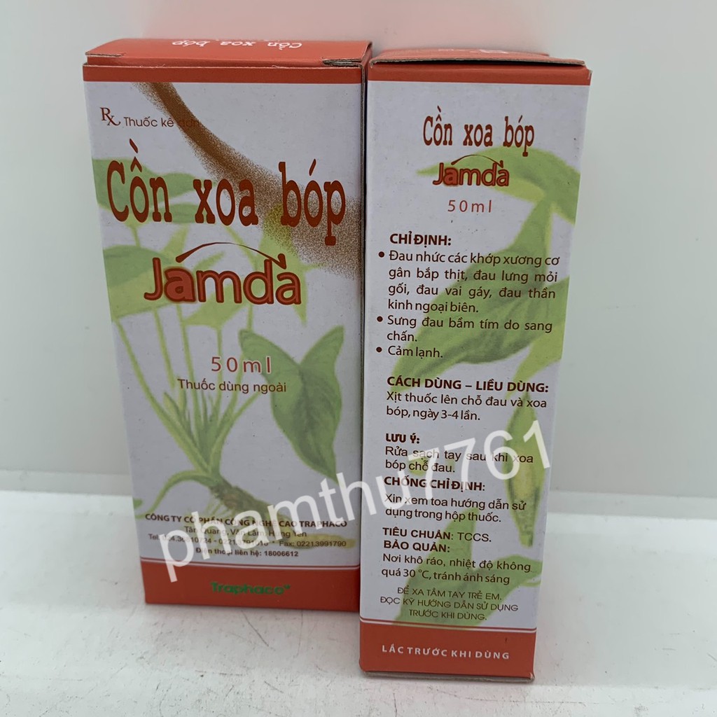 CỒN XOA BÓP JAMDA 50ml