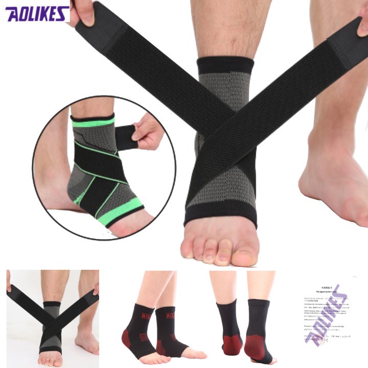Bán sỉ - đai cuốn cổ chân Aolikes HH 7529 7526 bó chân bảo vệ mắt cá quấn thể thao gym đá bóng chạy bộ yoga tất hở ngón
