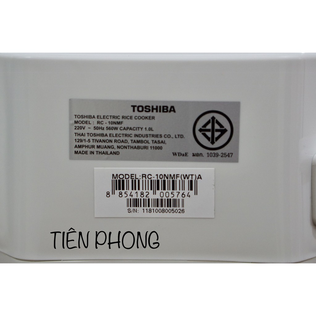 Nồi cơm điện tử Toshiba RC-10NMF - Hàng nhập khẩu