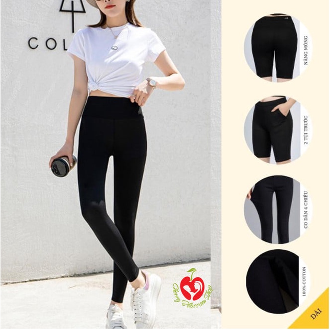 [MẪU MỚI]Quần Legging dài, Ngố, Lửng Ngố, Cạp cao xuất hàn siêu hot bigsize 80kg | BigBuy360 - bigbuy360.vn