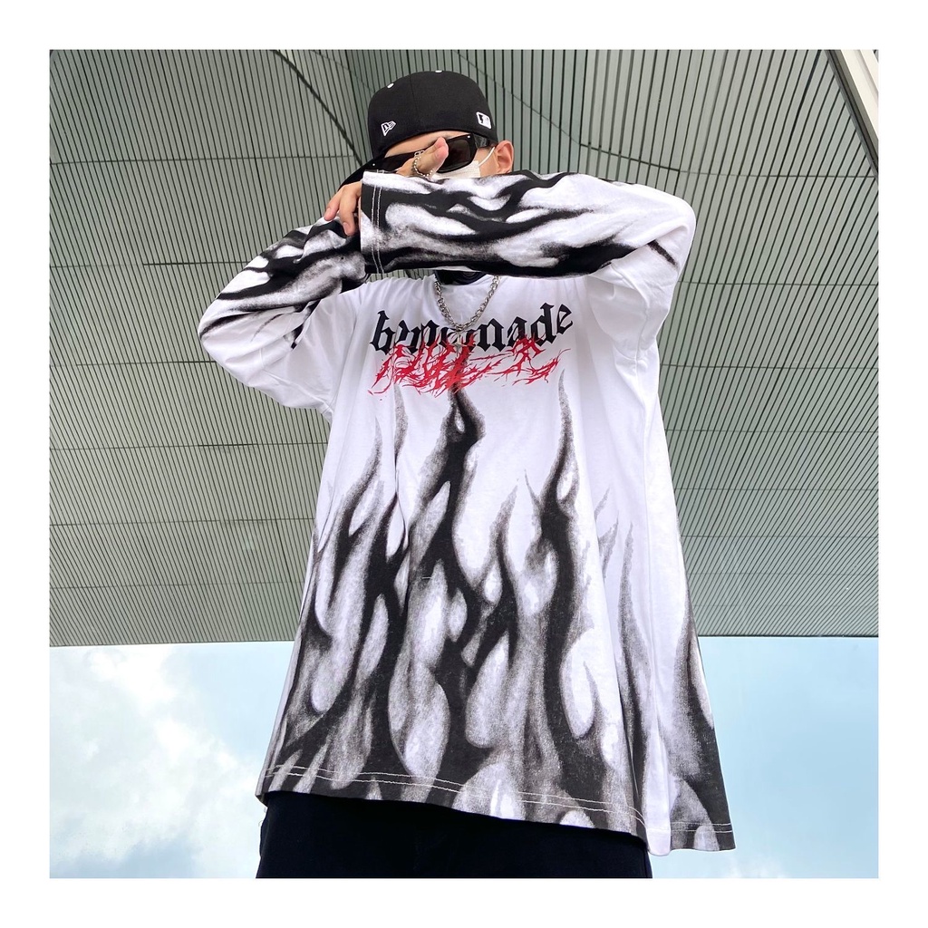 Áo thun MMIOT y2k tay dài in họa tiết phong cách hip hop gothic cổ điển thời trang cho nam và nữ