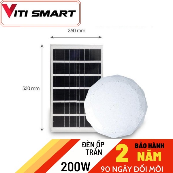 [CHÍNH HÃNG]  Đèn năng lượng mặt trời ốp trần trong nhà chính hãng Viti Smart 200w . Bảo hành 2 năm.