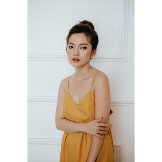 Honey 2.0 - Yellow - Đầm 2 dây tùng xoè, cột nơ sau lưng