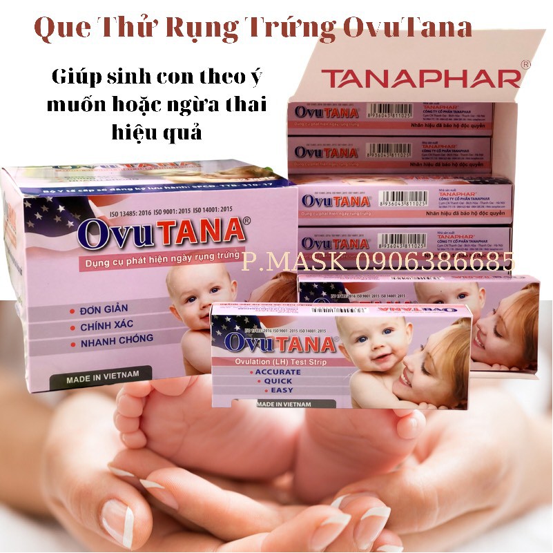Dụng Cụ Phát Hiện Ngày Rụng Trứng OvuTana - Que thử canh ngày rụng trứng Tanaphar sinh con theo ý muốn ( 1 que )