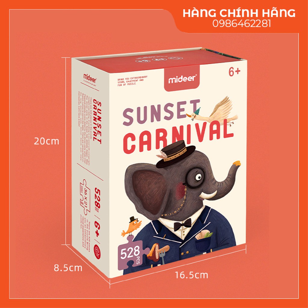 MIDEER - Bộ Xếp Hình Nâng Cao 528 Miếng Ghép Lễ Hội Hoàng Hôn Sunset Carnival