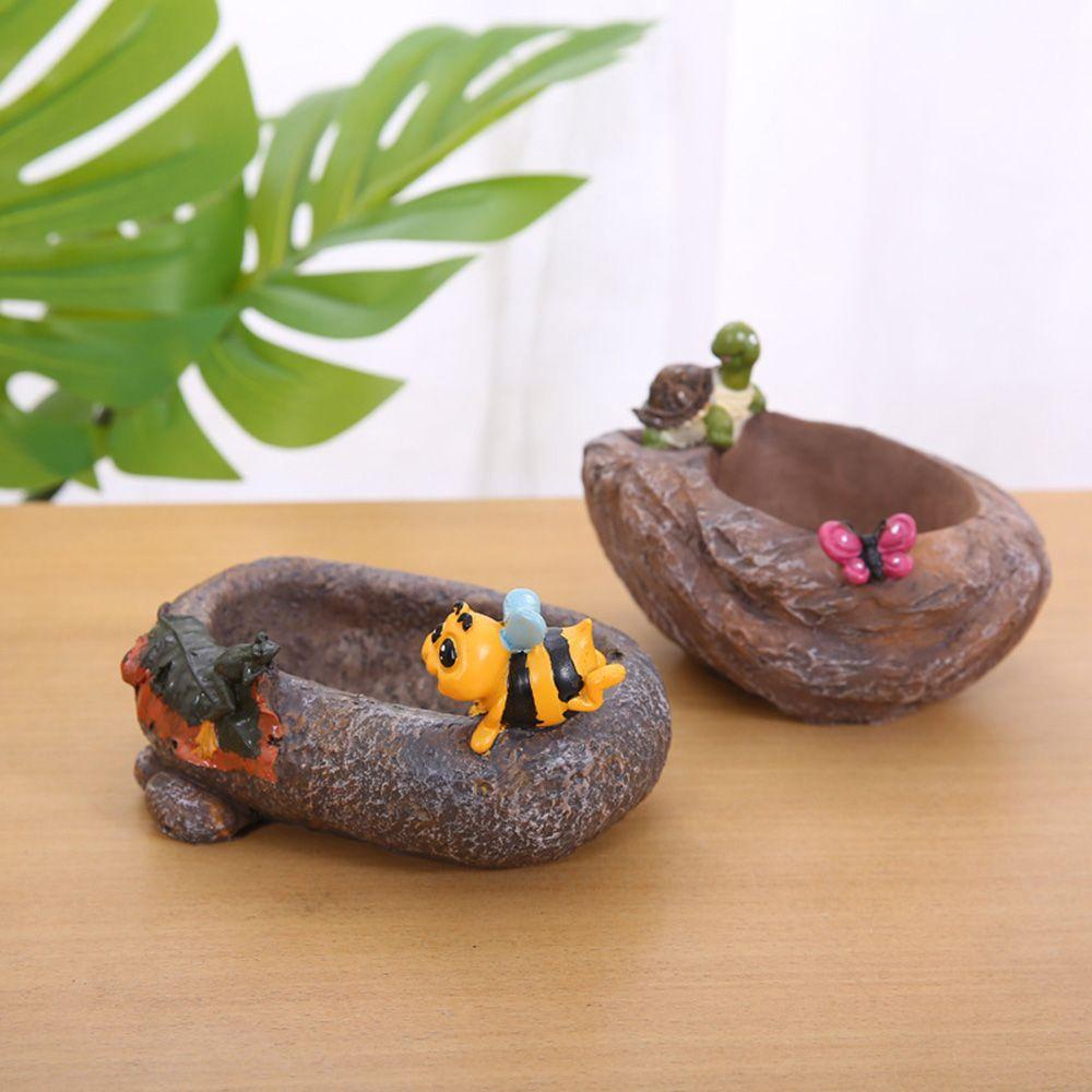 LET Chậu Hoa Hình Rùa Sáng Tạo Trang Trí Sân Vườn