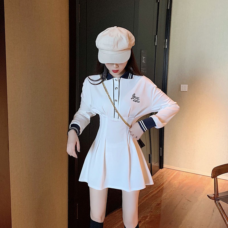 Đầm thun nữ dáng xòe tay dài Emilyshop