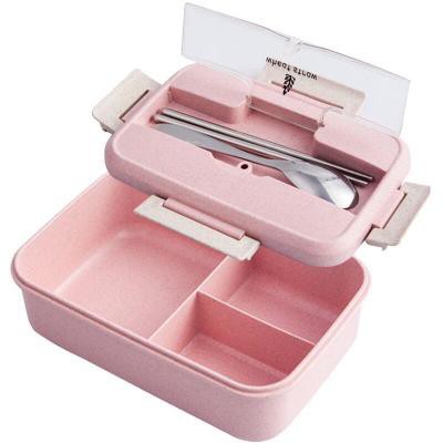 ⚡  Hộp cơm giữ nhiệt lúa mạch 3 ngăn kèm đũa thìa inox loại 1