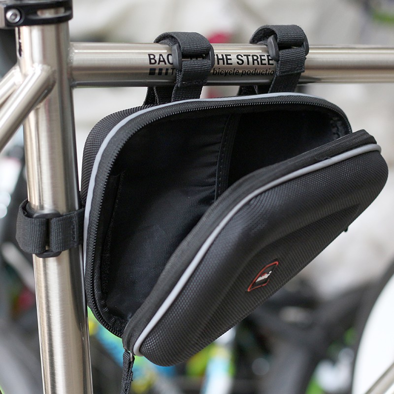 Túi treo sườn xe đạp, chống mưa, form cúng, túi tam giác