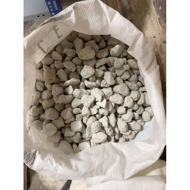 5kg đá lông vũhạt lớn dùng lọc nước bể cá cảnh,hồ koi