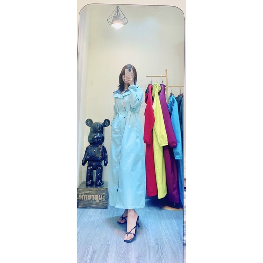 Áo mưa măng tô 2 lớp thời trang nam nữ chống thấm chống gió lạnh - ao mua mangto 2 lop thoi trang