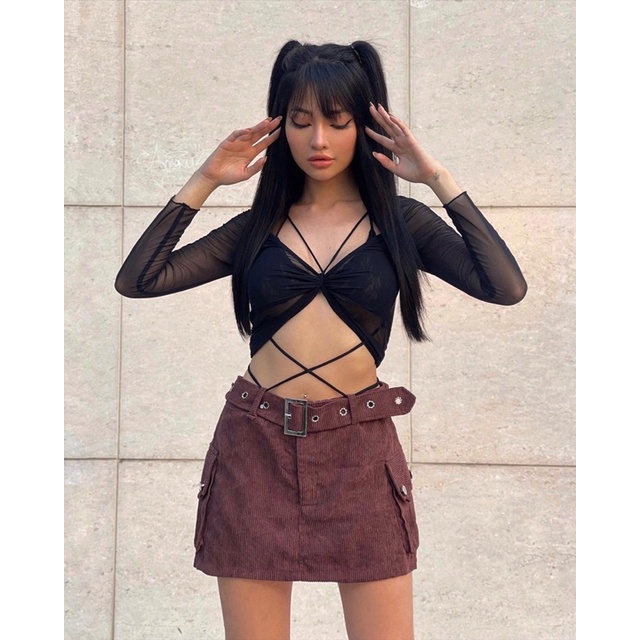 Top ELla // áo kiểu thun lưới