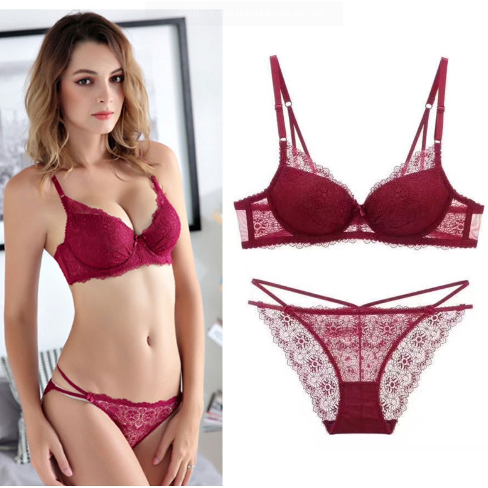 Bộ Đồ Lót Ren Có Gọng Đệm Vừa S034 | BigBuy360 - bigbuy360.vn