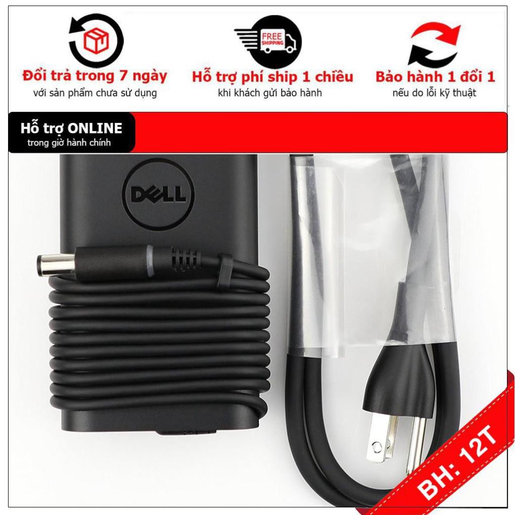 [BH12TH] Sạc Laptop Dell 19.5V - 3.34A - 65W- Ovan- đầu kim bé ( 4.5mm x 3.0mm)  - Hàng Chính Hãng - . ZIN