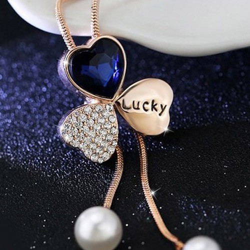 Dây chuyền dài cỏ 3 lá Lucky BH3002