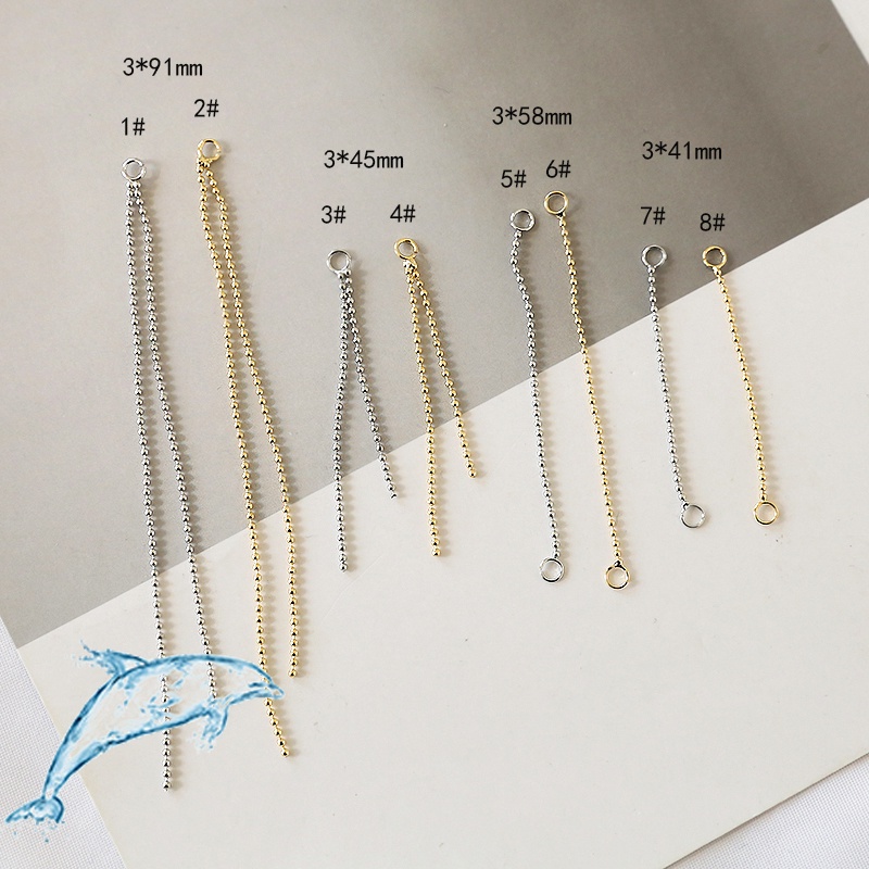 Khuyên Tai Dạng Chuỗi Hạt Vàng Bằng Đồng Làm Thủ Công diy
