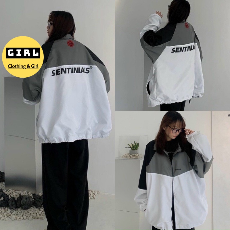 Áo Khoác Dù Sentinials Jacket Unisex Ulzzang 2 Lớp Phối Màu Xinh Nam Nữ Chất Dày Dặn Girlvn.Pretty 468