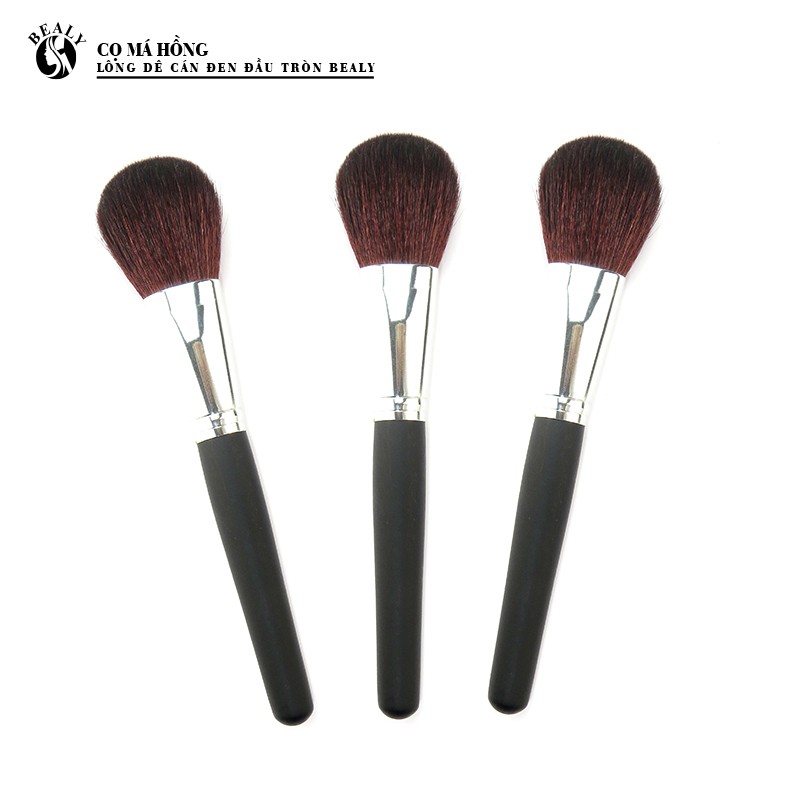 Cọ Má Hồng Lông Dê Cán Đen Đầu Tròn BEALY