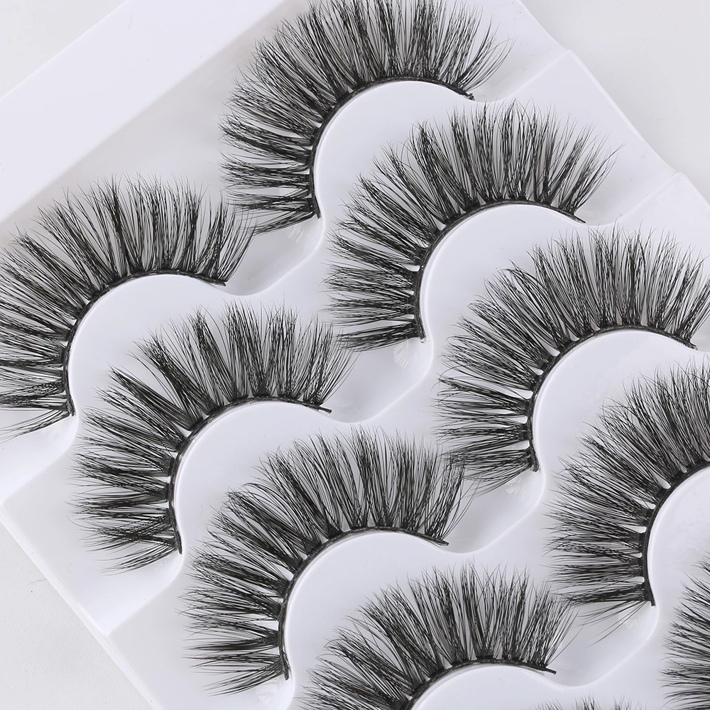Set 5 Cặp Lông Mi Giả 3D Handmade Xinh Xắn Dành Cho Nữ
