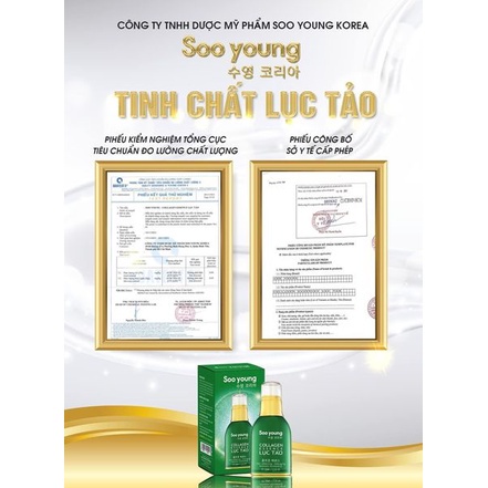 Combo Serum Lục Tảo Và Kem Face Dưỡng Soo Young Chính Hãng