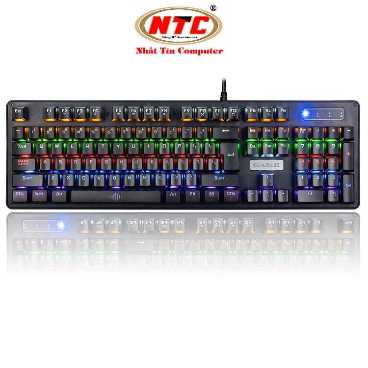 Bàn Phím Cơ Game Thủ NTC K28 87K / K30 104K - Đèn Led nhiều chế độ (Đen) - 2 Phân Loại tùy chọn