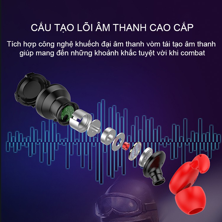 Tai Nghe Chơi Game Cao Cấp Có Mic Rời XCOM G11 Dòng Tai Nghe Gaming Nhét Tai Dã Chiến Cân Mọi Game