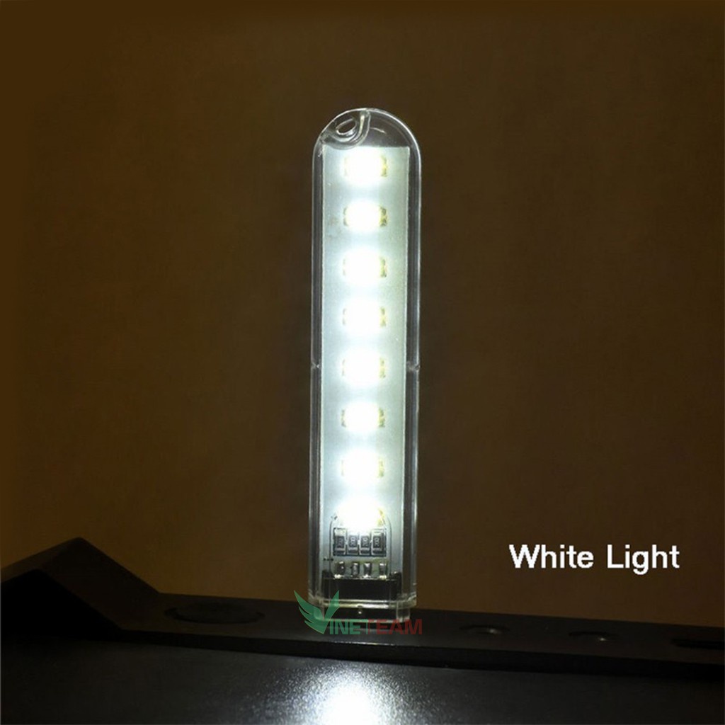 Đèn LED USB Mini 3 bóng,8 Bóng DC 5V Tiện Dụng gồm 24 bóng siêu sáng cổng cắm USB thích hợp để bàn học, đọc sách -dc4338