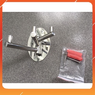 Móc áo 3 chia Inox SUS 304 móc treo quần áo thời trang