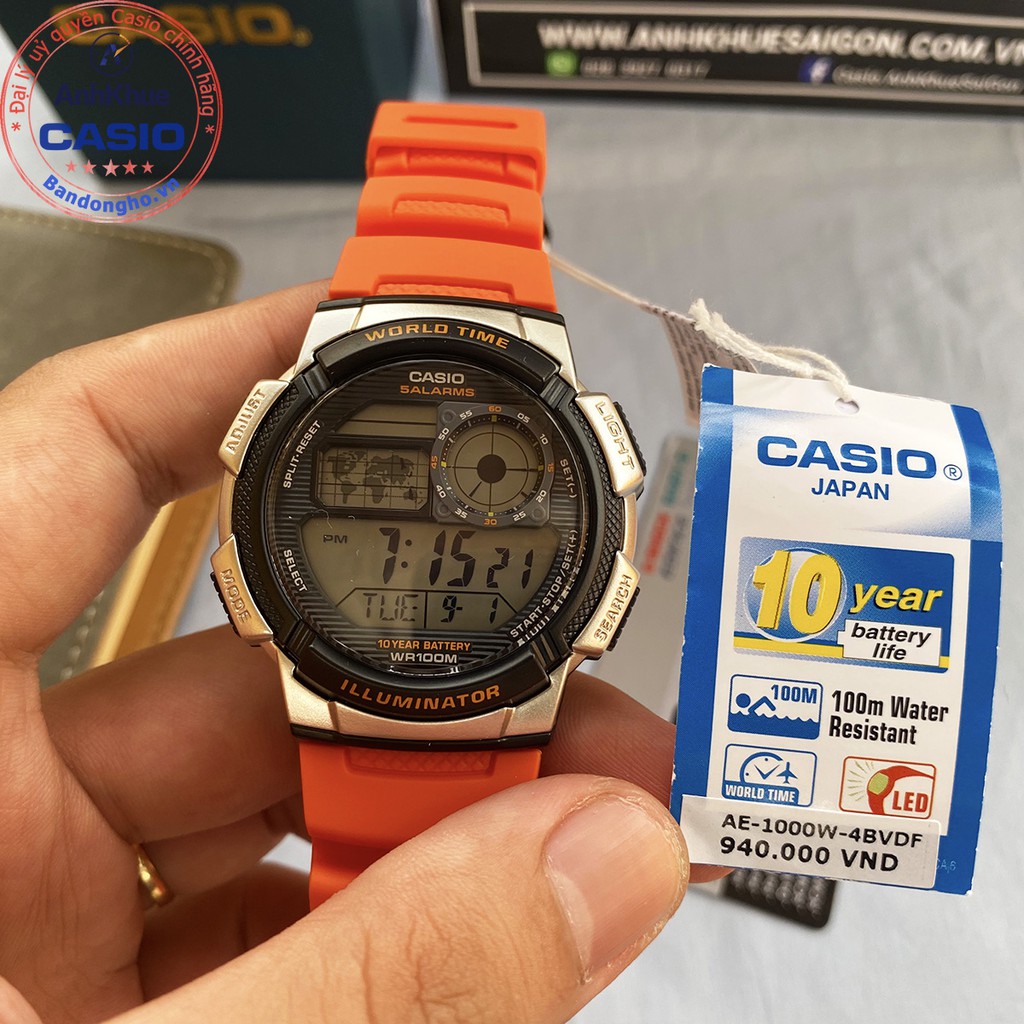 Đồng hồ nam Casio AE-1000W-4B ⌚𝐂𝐀𝐒𝐈𝐎❤️ Đồng hồ Casio AE-1000W-4BVDF chính hãng Anh Khuê AE-1000