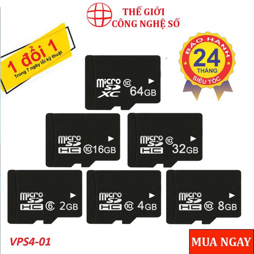Thẻ nhớ Micro SD 32G/64G/16G/128G/8G/4G/2G - tốc độ cao chuyện dụng cho Camera, Smartphone, loa đài, BH 2 năm 1 đổi 1 | BigBuy360 - bigbuy360.vn