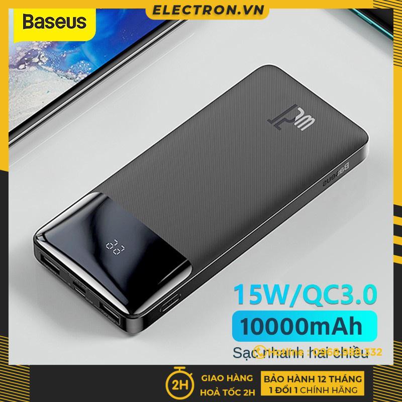 Pin sạc dự phòng Baseus Bipow Digital Display Power Bank (15W / 20W, USB*2+Type C , LED Display, 2 Way Fast charge)