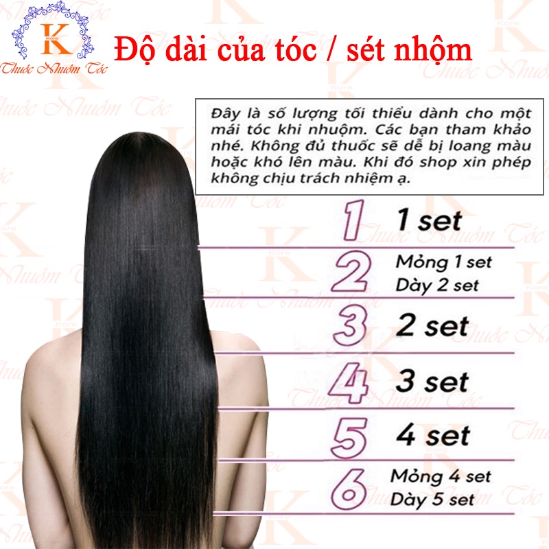 Thuốc nhuộm tóc màu Xanh Tiên Cá màu lên chuẩn tone kem nhuộm an toàn không sót da đầu mui thơm