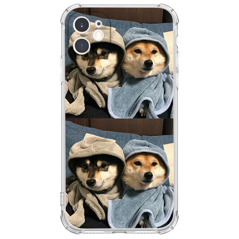 Ốp lưng JURSUE hoạt hình cặp đôi dễ thương đẹp cho iPhone 13 12 11 Pro Max SE 2020 X XR XS ip 8 7 6 6S Plus kute Y110