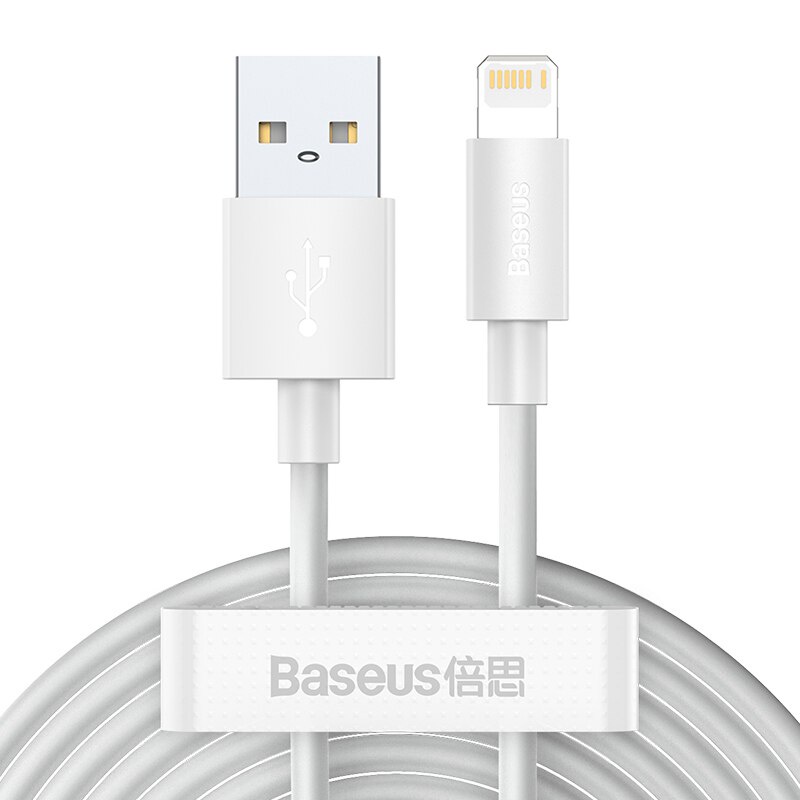 2 Dây Cáp Sạc USB Hiệu Baseus Cho iPhone 7 6 8 plus X XR 11 12 mini pro 1.5M