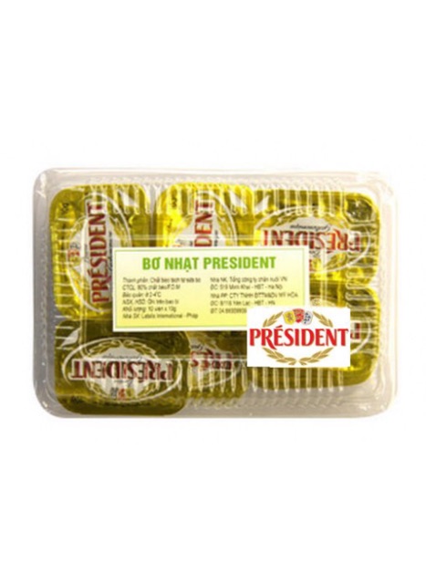 Vỉ 10 hộp bơ lạt president pháp 10g bơ pháp bơ nhạt - ảnh sản phẩm 2